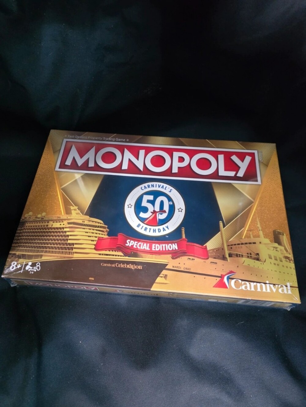 Sealed Monopoly Carnival 50th Birthday Special Edition Board Game - Gold